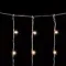 Светодиодный занавес 2*2 м., 400 теплых белых LED ламп, мерцание, облегченный, прозрачный провод ПВХ, LTC(PCL400NOTBLW-10-2WW)