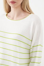 22830 Джемпер женский (молочный / салатовый)