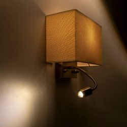 Citilux Декарт CL704303 Бра с бежевым абажуром и диммером