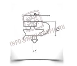 Чертеж уплотнительного профиля 006 (тип ЕА) для холодильного оборудования.
