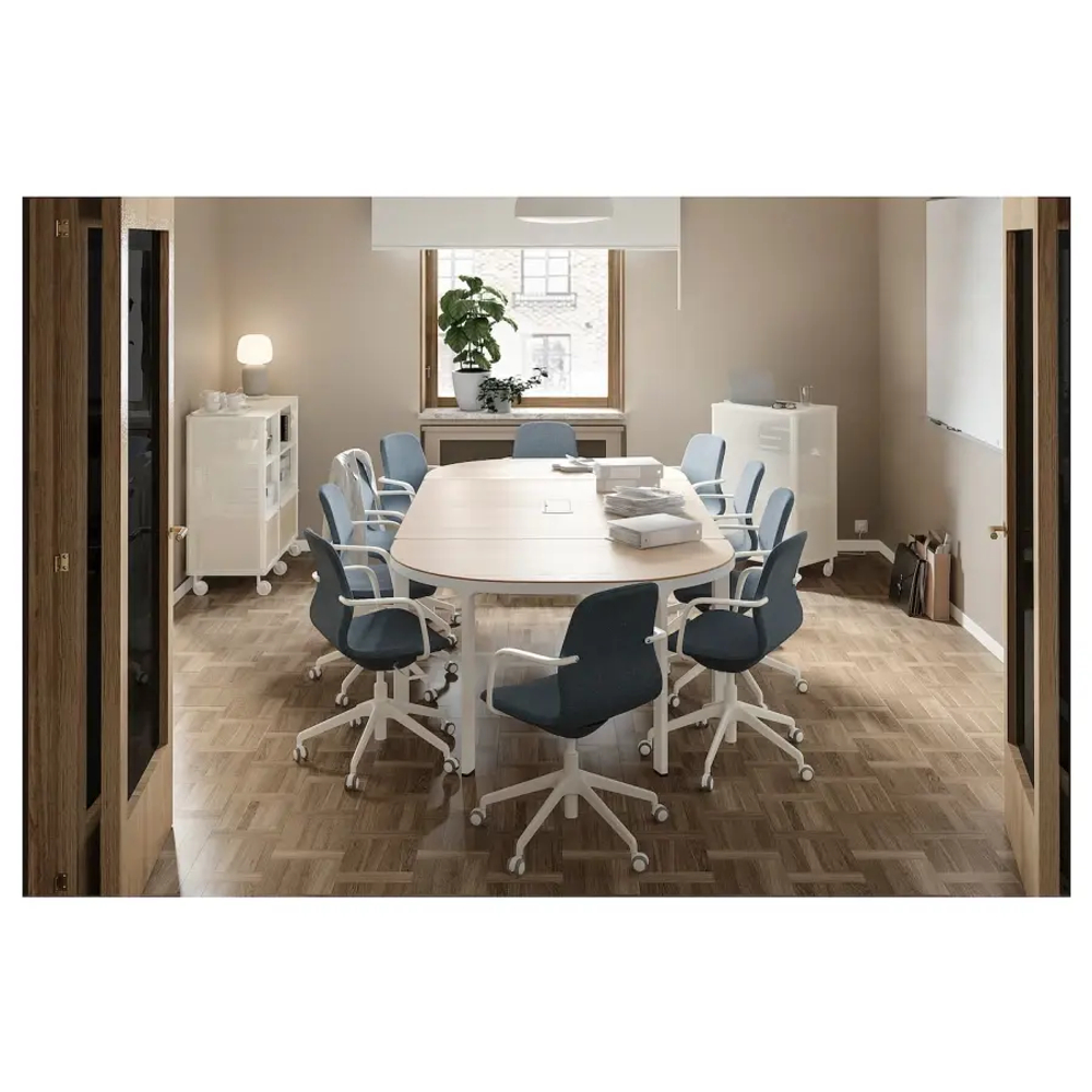 Офисный стул - IKEA LÅNGFJÄLL/LANGFJALL, 68x68x104см, синий, ЛОНГФЬЕЛЛЬ ИКЕА