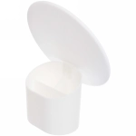 Зеркало настольное с органайзером для косметики «Beauty - Look», цвет белый, зеленый, персиковый и голубой, d-16.5см, 19см