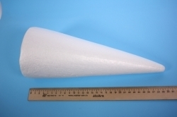 Фигура из пенопласта Конус, белый, 30 см, 1 шт.