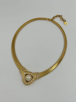 Колье с «жемчугом» и кристаллами Christian Dior