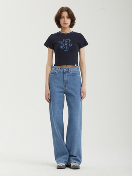 Женская Футболка Badbear Ringer Slim Navy