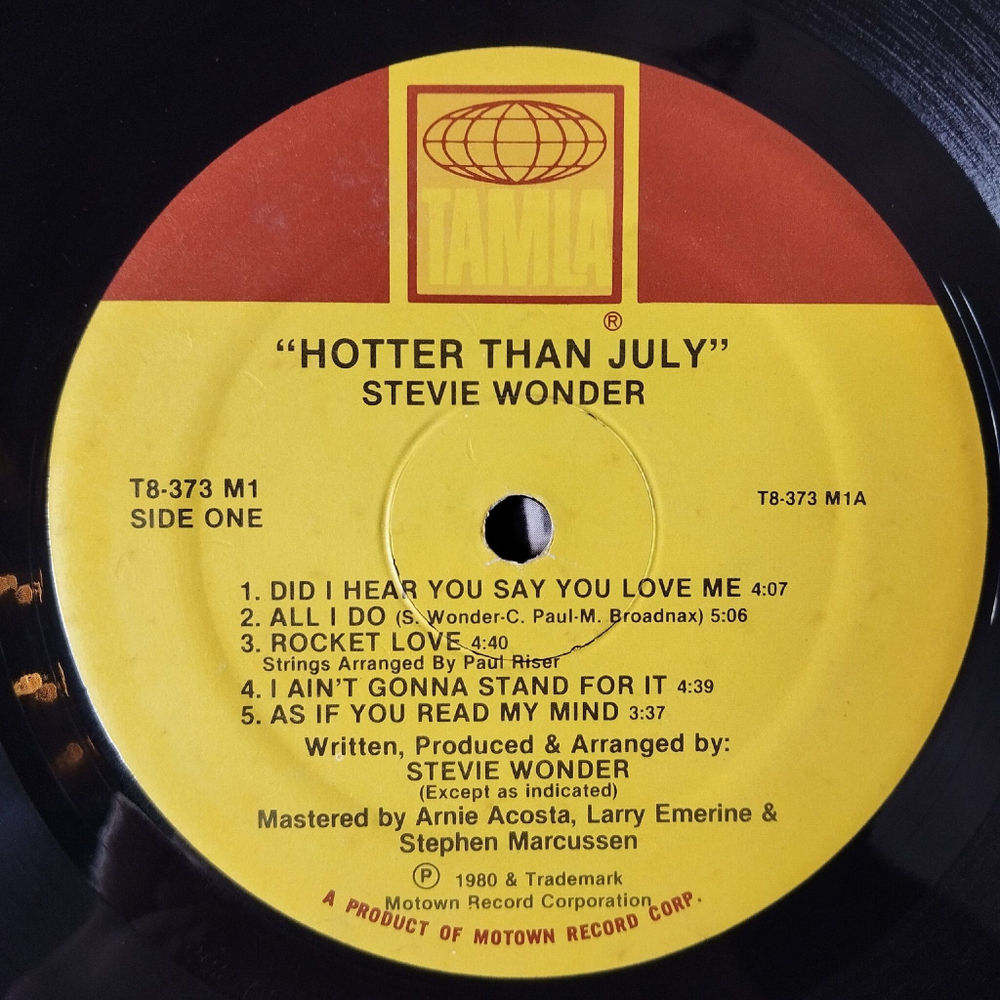Винтажная виниловая пластинка LP Stevie Wonder Hotter Than July (USA 1980)