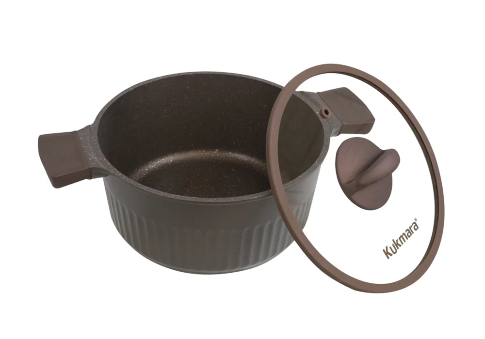 Кастрюля KUKMARA АП Stella (mokko) 4,2л со стеклянной крышкой. арт. ксм42а