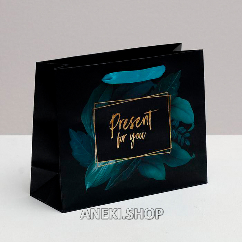 Пакет ламинированный горизонтальный «Present for you» 22 × 17.5 × 8 см