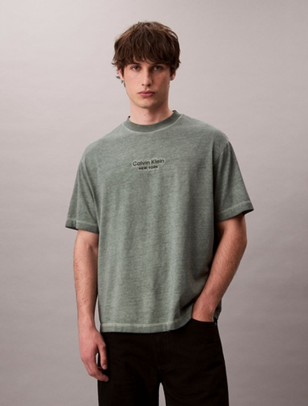 Футболка Calvin Klein Faded Dye Logo Graphic Classic Tender Greens