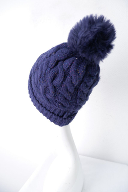 Шапка синяя с люрексом