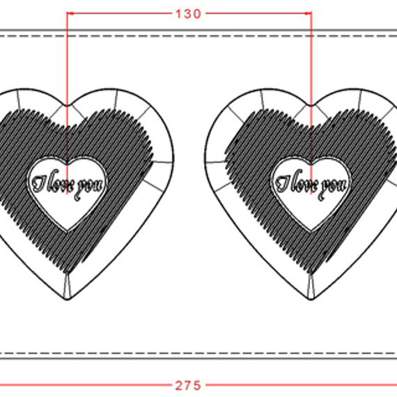 338 | Форма для шоколадных изделий &quot;Признание&quot; (275*175 мм)