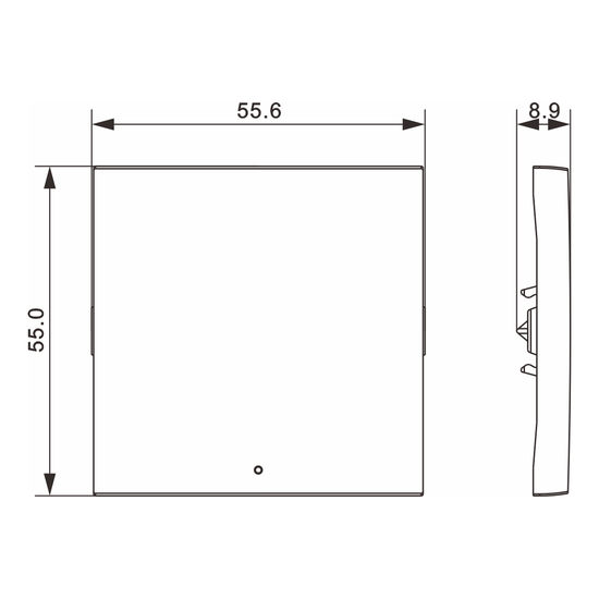 Клавиша 1-я с подсветкой,  матовый белый,  серия A07
