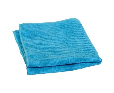 Салфетка из микрофибры для уборки, Рыжий кот, 30х30см, синяя