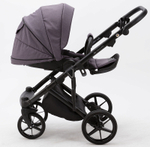 Детская коляска Adamex Marco 3 в 1 GA08 (Т. СЛИВ. ТК. + СЛИВ. КОЖ. ОТДЕЛКА)