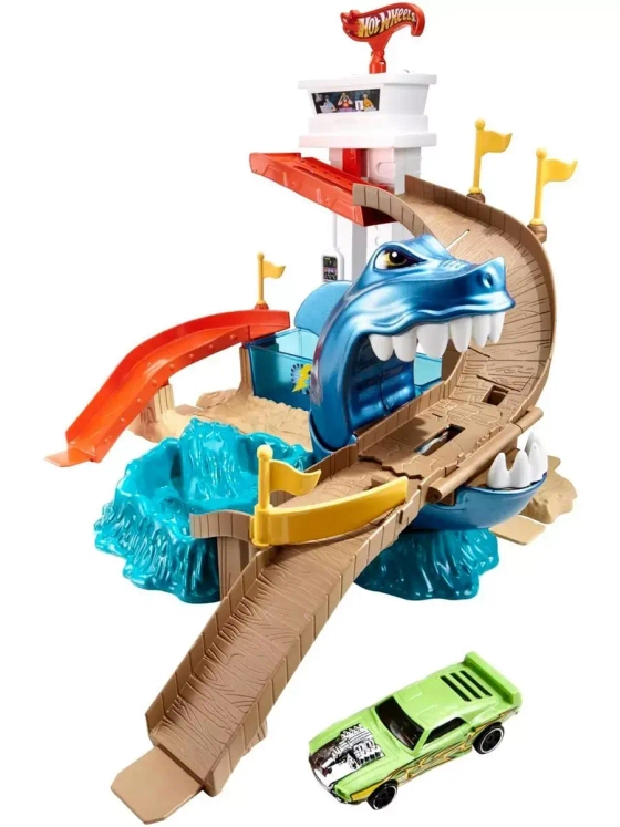 Авторек Хот Вилс Трек трасса Атака Акулы BGK04 с машинкой