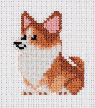 "Klart" набор для вышивания 12-043 "Корги" 9.5 х 11 см