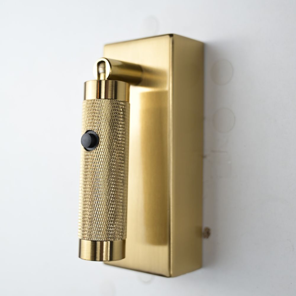Бра Chelsom Wall Led Knurl Brass By Imperiumloft