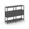 Shelf System Двухсекционный стеллаж трехярусный с ящиками SN.STM-322 Антрацит/Металл Антрацит 1590*4