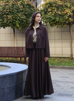 Юбка баллон из шерсти макси