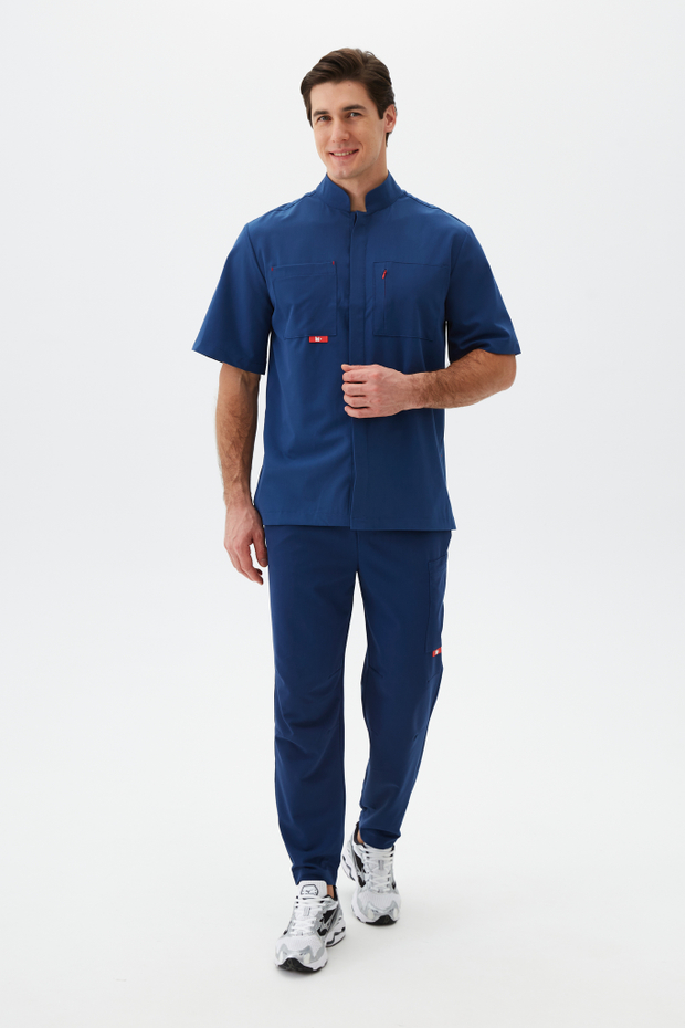 Топ медицинский унисекс Хэритаж, индиго