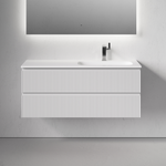 Тумба подвесная SANCOS Snob R правая 1195х445х500, c двумя ящиками оснащенными доводчиками, Bianco, арт.SNR120RW