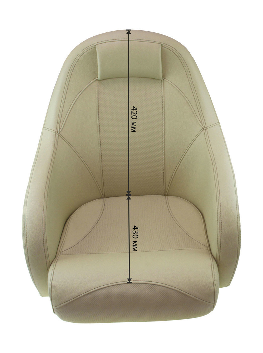 Кресло OCEAN 51 мягкое, подставка, обивка бежевый винил