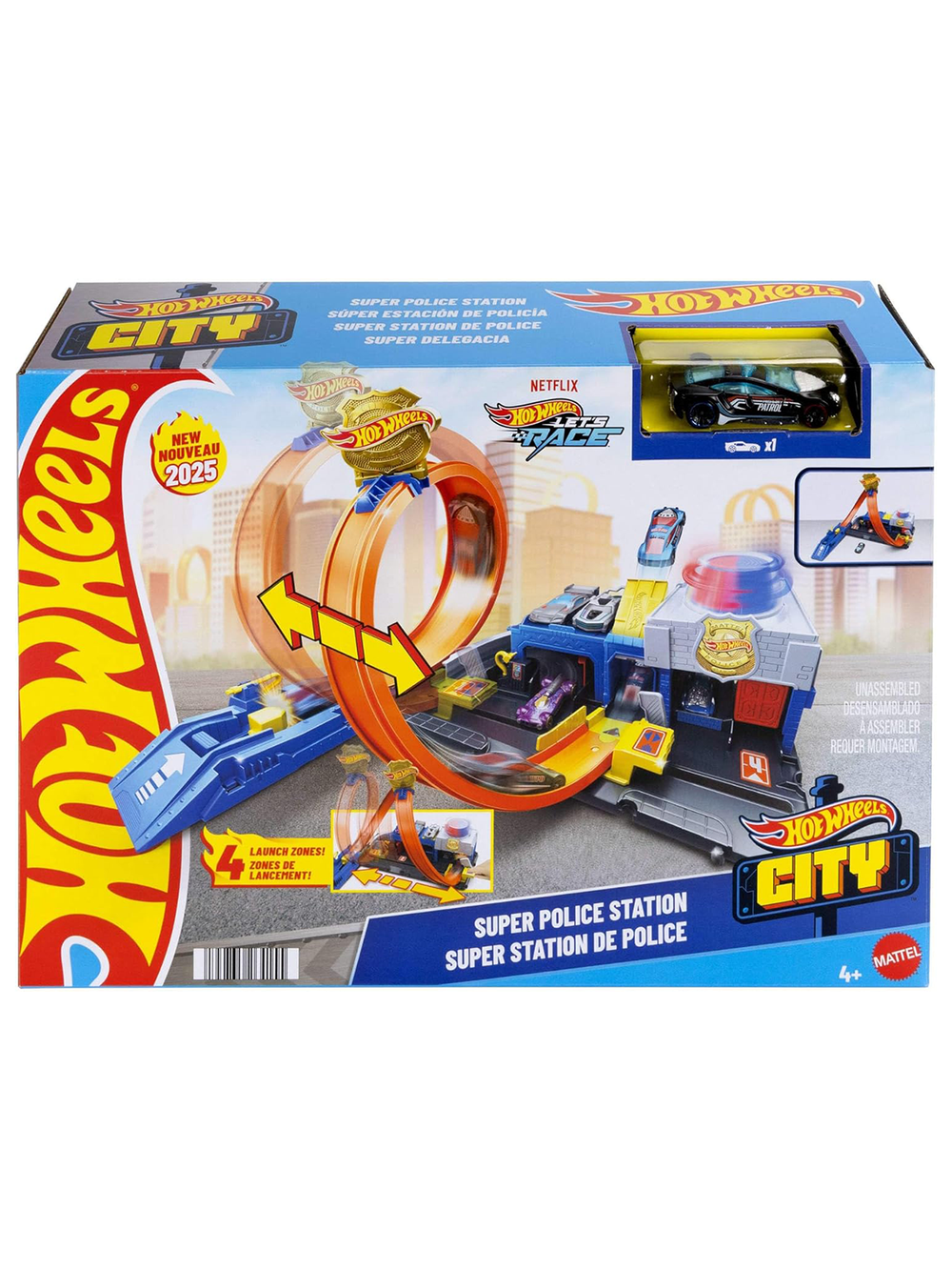 Гараж Хот виллс City Суперполицейский участок с пусковой установкой JBM71 | Hot Wheels City Super Police Station  4+