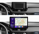 Магнитола Toyota RAV4 5 XA50 2018-2024+ (любые комплектации) - Carmedia FT004-23/KP-13-S10 монитор 13" QLED+2K на Android 12, 4G SIM-слот, CarPlay