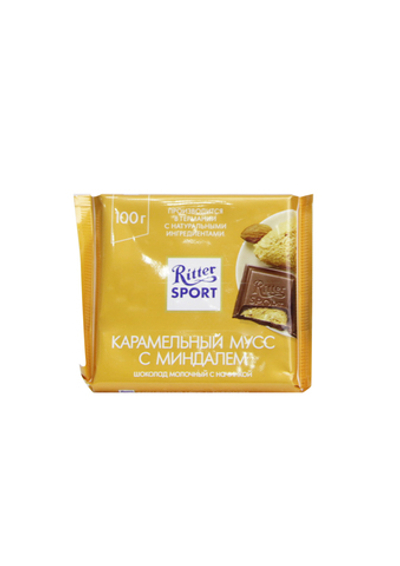 Шоколад "Ritter Sport" Карамельный мусс с миндалем 100 гр.