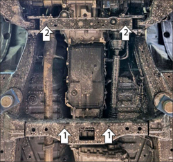Защита КПП. 2 мм, Сталь. для Foton Tunland V9 2024-н.в., Motodor.77509
