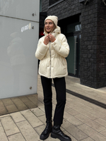 Пуховик BAE лак белый