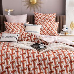 Комплект постельного белья Люкс-Сатин 100% хлопок «Кремовый ритм»