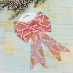 Бант на ёлку «Очарование» 17*23 см, Красный