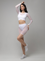 Shadow Biker Shorts, White