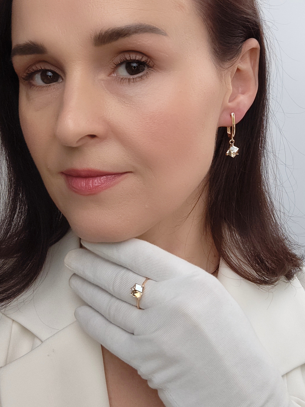 Браслет Миражи с кристаллами Swarovski цвета шампань