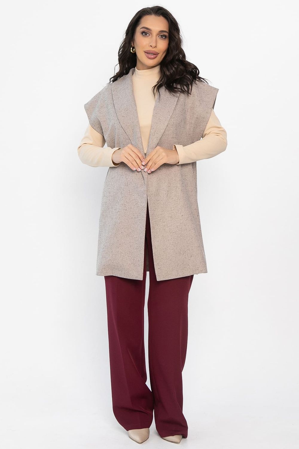 Жилет костюмный Жюлли (бежевый) Б14487-4М LT Collection