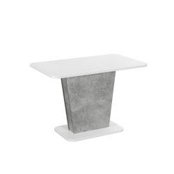 Стол обеденный GENT ЛДСП, 110-145x68,6x75,5 см, Белый/Бетон