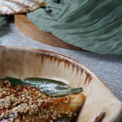 Блюдо овальное 16*10,5 см h4 см 140 мл Pearl Sea Stone с ручками Frutti di Mare P.L. [4]