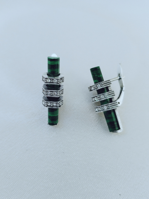 "Каскад" серьги из коллекции "Black & White "от Jenavi