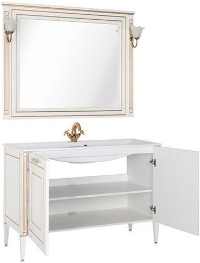 Мебель для ванной Aquanet Паола 120 белый/золото (литьевой мрамор)