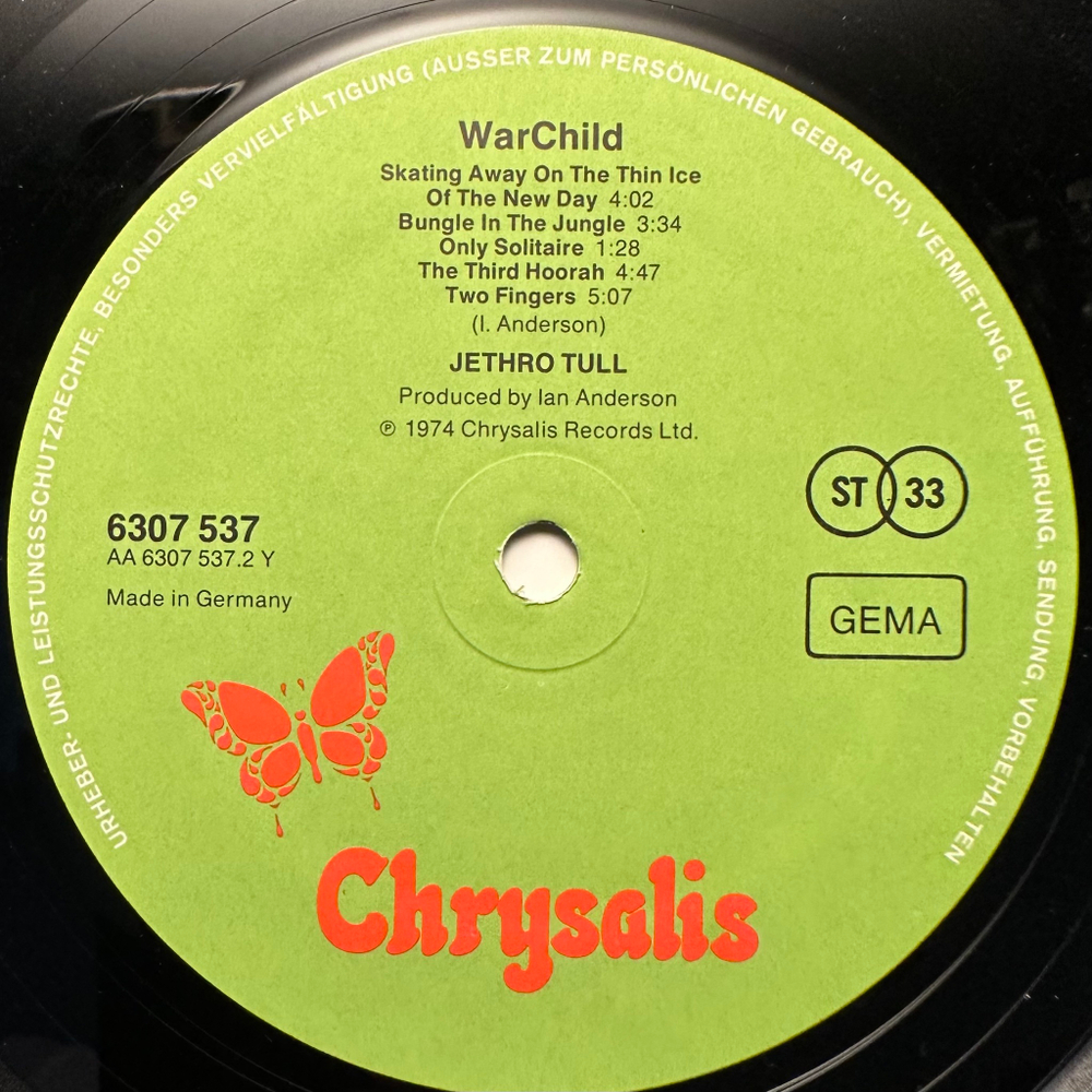 Jethro Tull - War Child (Германия 1974г.)