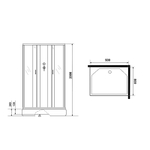 Душевая кабина Niagara Classic 90х80 NG-33984-14QBKG с гидромассажем