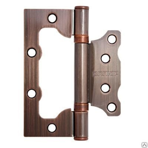 Петля  БЕЗ ВРЕЗКИ  СТАНДАРТ накл. 2BB АС  медь (цена за 1шт) 100*75* 2,5мм (п/эт.уп)  / 7105