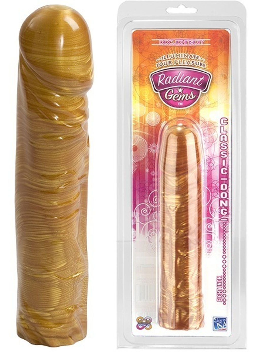 Золотистый фаллос 8in