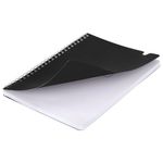 Тетрадь обложка пластик, А5 80 л., гребень мягкий, вырубка для ручки, клетка, BRAUBERG, черный, 405376