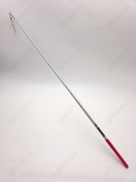 Палочка Sasaki 57 см с блеском серебристая с красной ручкой SIxR (Silver x Red)