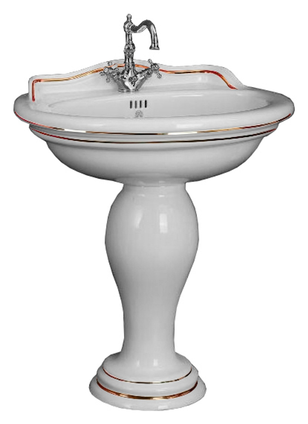 Раковина Migliore Milady ML.MLD-25.773.D1, 77x60.5см., декор золото