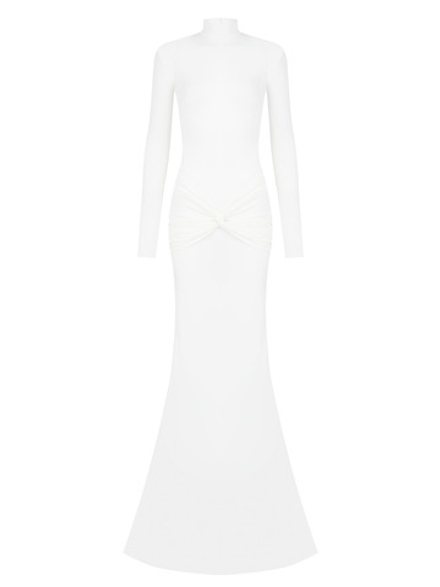 Платье Americano с длинным рукавом, белый