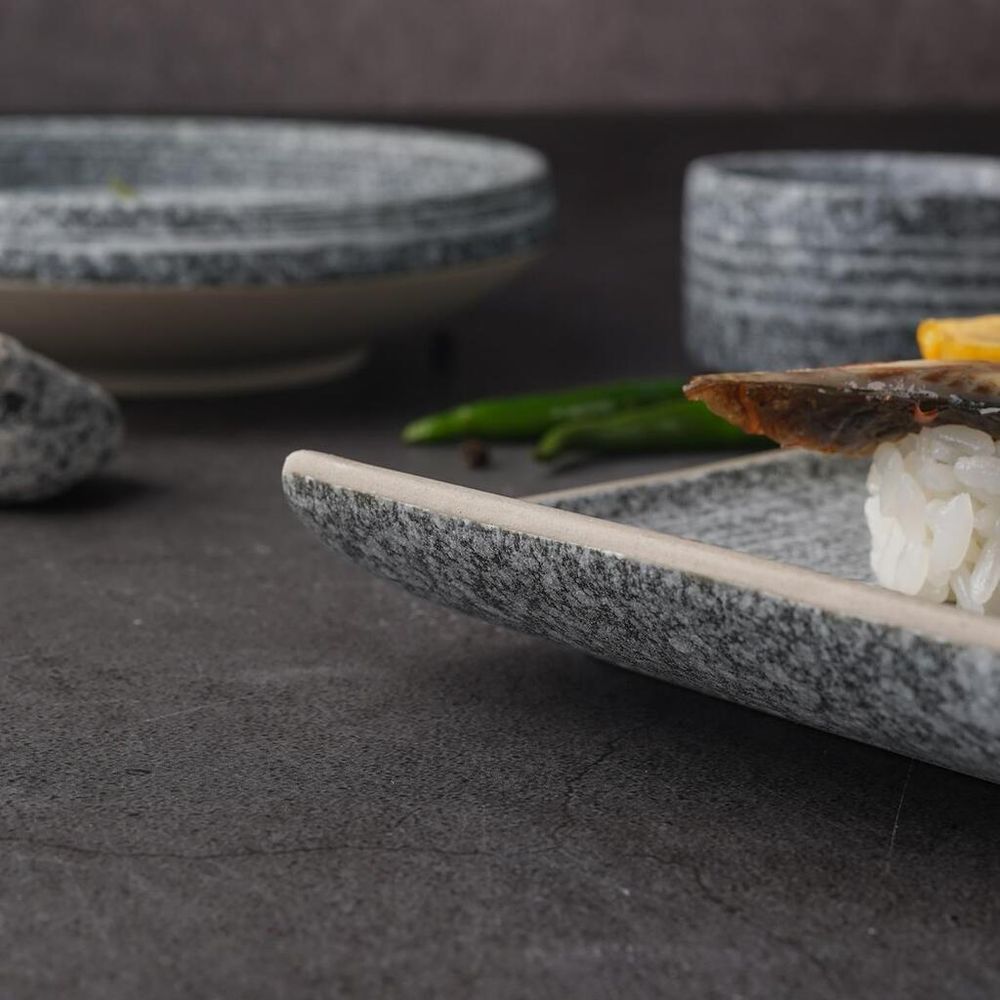 Блюдо прямоугольное 17,5*10*2,6 см с бортами Side Up2 Stone Untouched Taiga P.L. Proff Cuisine [1]