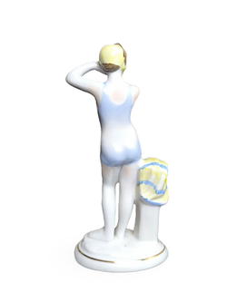 &&& Фарфоровая статуэтка "Юная купальщица" (ЛФЗ) 1950 - 1960 гг.